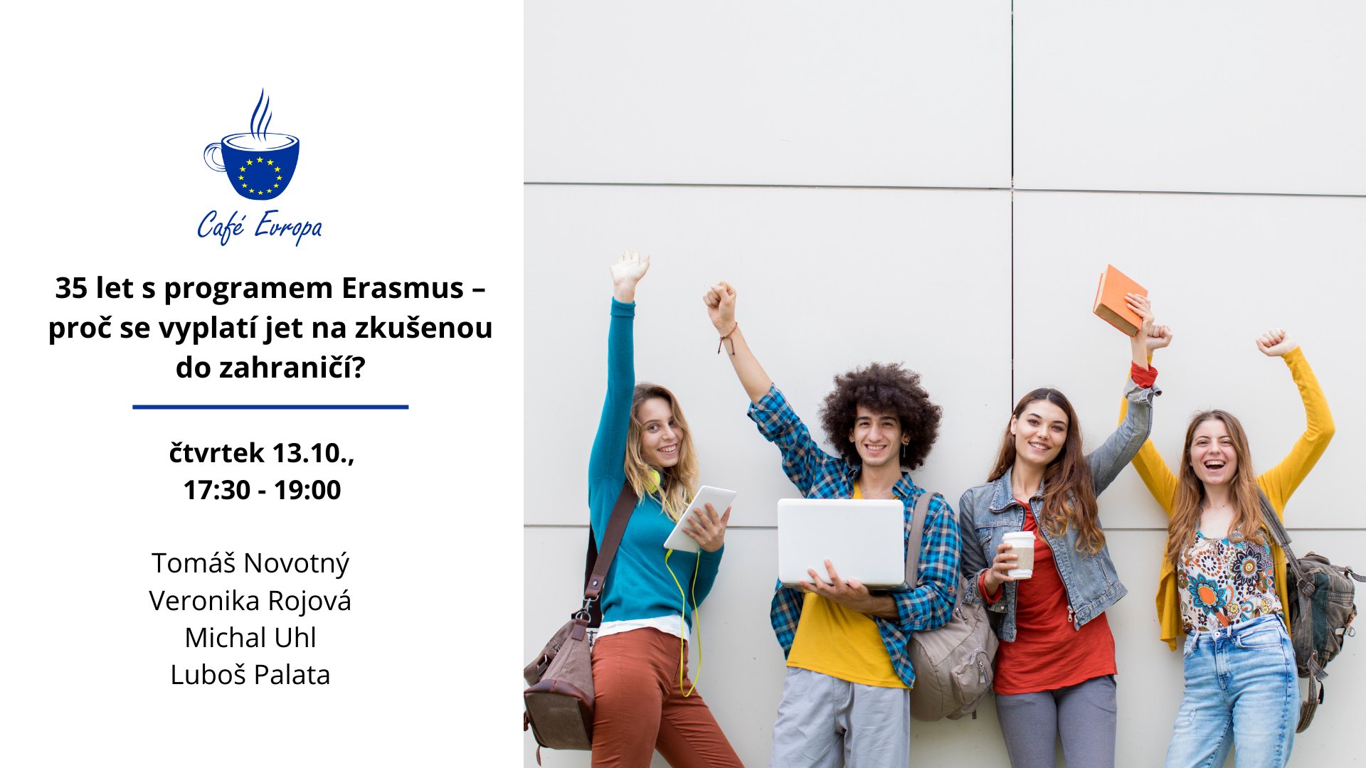 Cafe Evropa - Erasmus 35 let - pozvánka