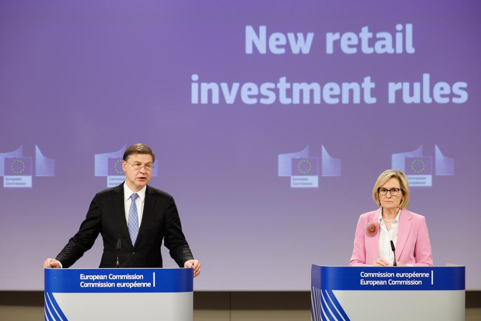 Press conference  by Valdis Dombrovskis, Executive Vice-President of the European Commission, and Mairead McGuinness, European Commissioner,  on new retail investment rules