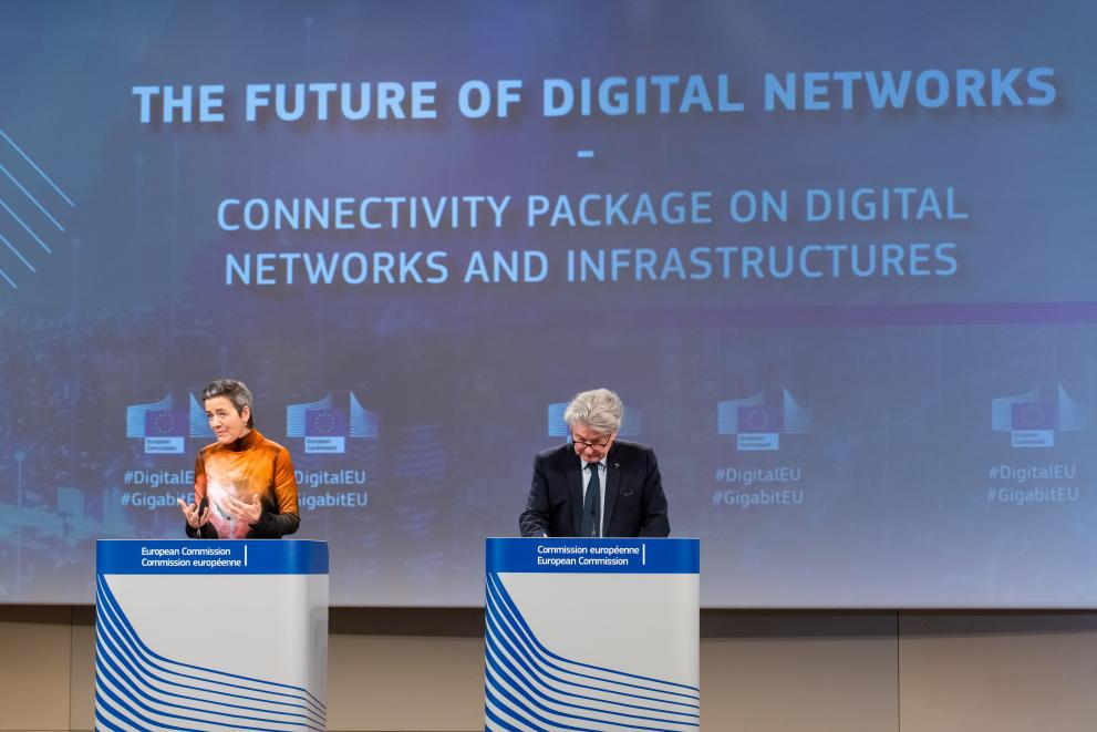 Press conference by Margrethe Vestager, Executive Vice-President of the European Commission, and Thierry Breton, European Commissioner, on the Connectivity package on digital networks and infrastructure