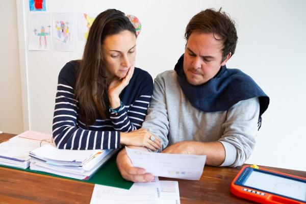 Couple looking at energy bills