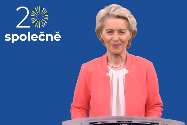 Předsedkyně Evropské komise poblahopřála občanům ČR ke 20 letům v EU.